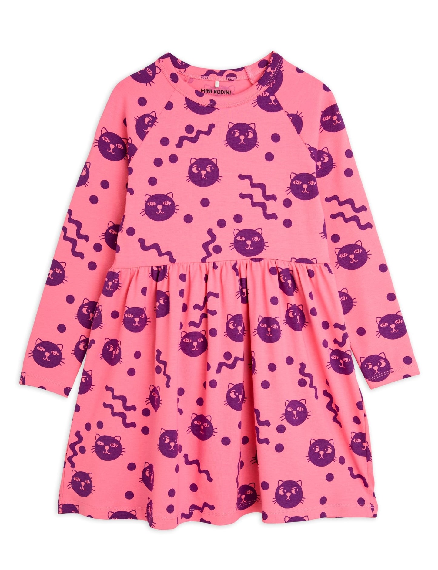 Squiggly cats aop ls dress