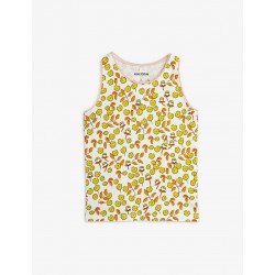 Flowers aop lace edge tank