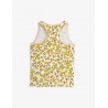 Flowers aop lace edge tank