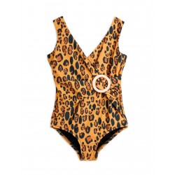 Leopard aop overlap swimsuit