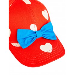 Hearts aop bow cap