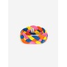 Multicolor braided knitted cotton headband