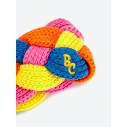 Multicolor braided knitted cotton headband