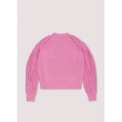 Russel Woman Cable Sleeve Jumper Iris Lilac