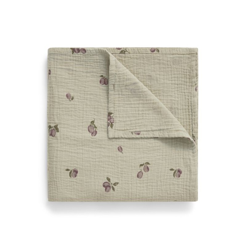 Muslin Swaddle Blanket - prune Green