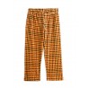 Dog houndstooth aop velour trousers