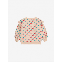 Baby Cherry all over ruffle sweatshirt