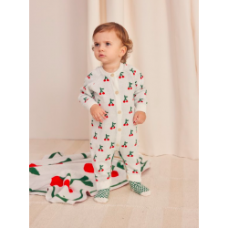 Baby Cherry all over knitted overall gift set