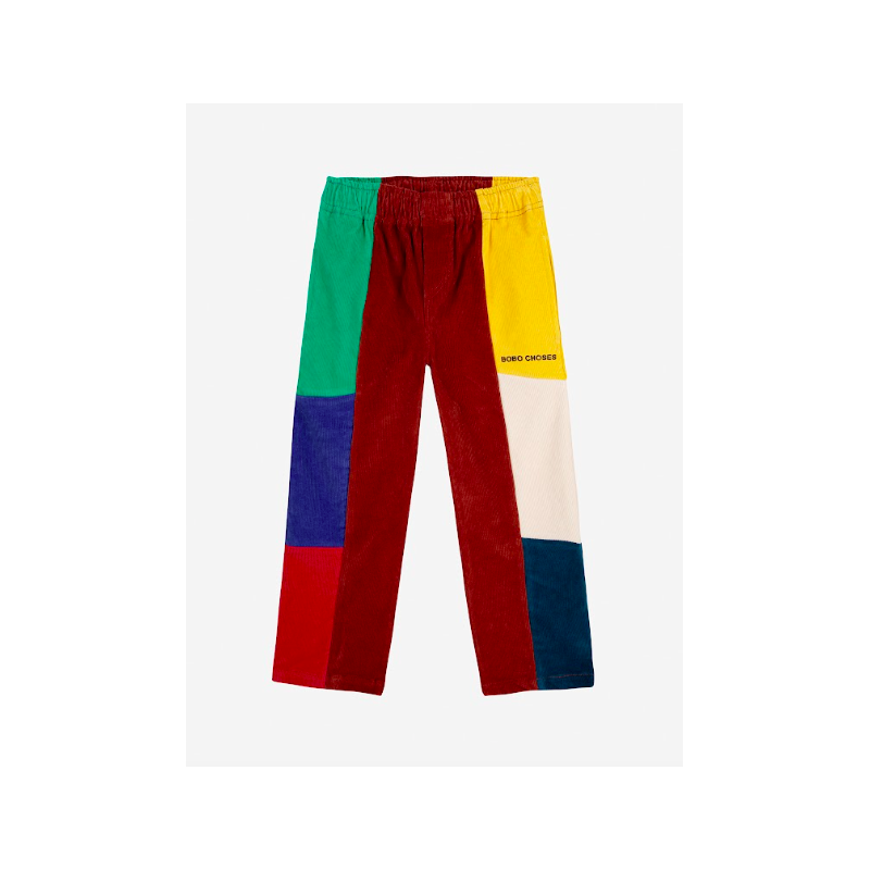 Bobo Choses color block corduroy straight pants