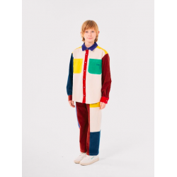 Bobo Choses color block corduroy straight pants