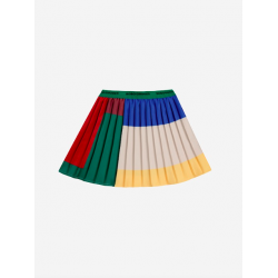 Color Block pleated woven...