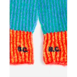 Color Stripes knitted gloves