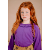 SWEATSHIRT RUFFLE COLLAR PURPLE