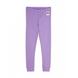 Solid rib leggings purple