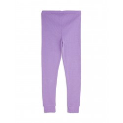 Solid rib leggings purple