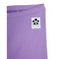 Solid rib leggings purple