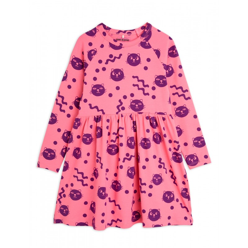 Squiggly cats aop ls dress