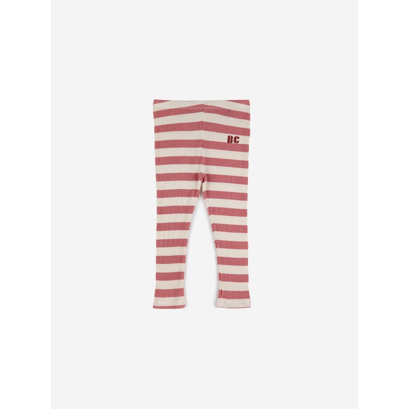 BABY MAROON STRIPES LEGGINGS