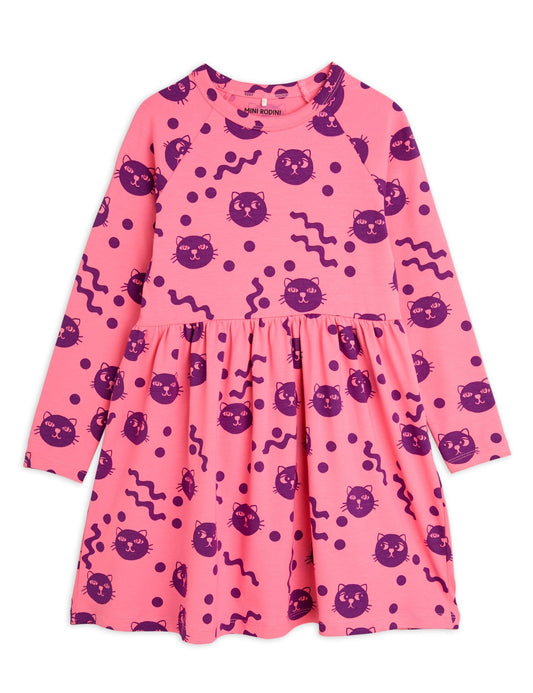 Squiggly cats aop ls dress