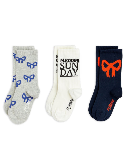 Bow 3-pack socks