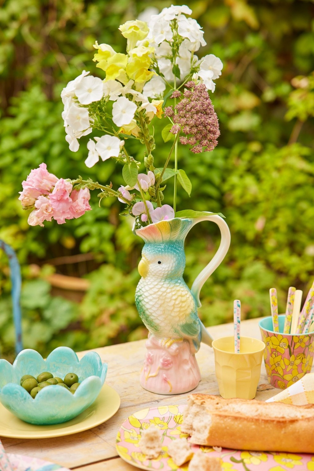 Bird Ceramic Jug - Mint