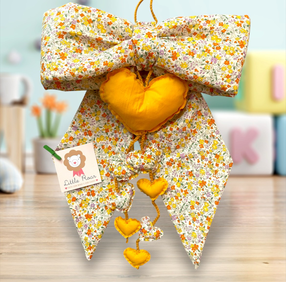 Fiocco Nascita Liberty Giallo
