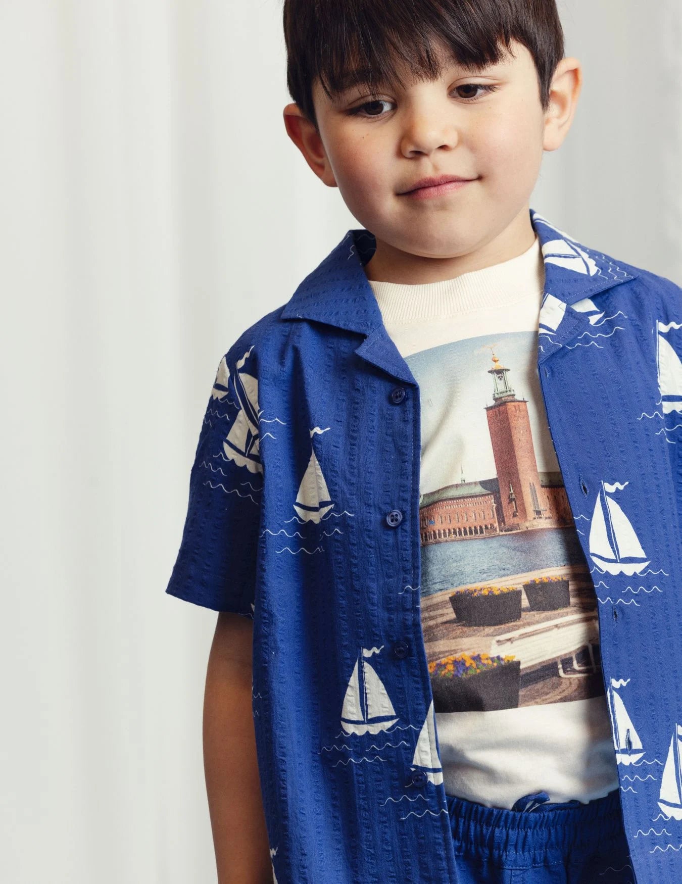 Sailing boats aop woven ss shirt