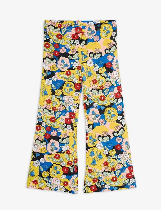 Flowers aop flared trousers
