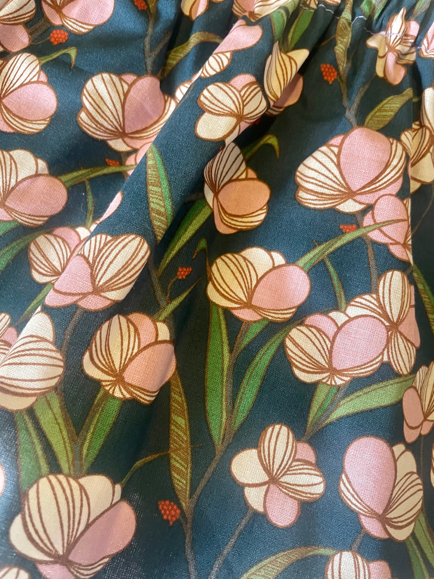 Gonna Fiori Rosa Art Nouveau