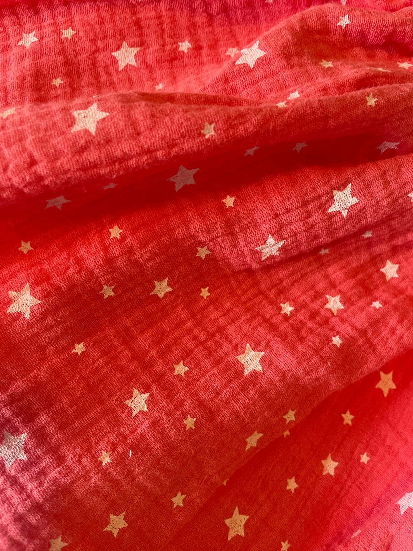 Gonna corta in mussola di cotone con stelline