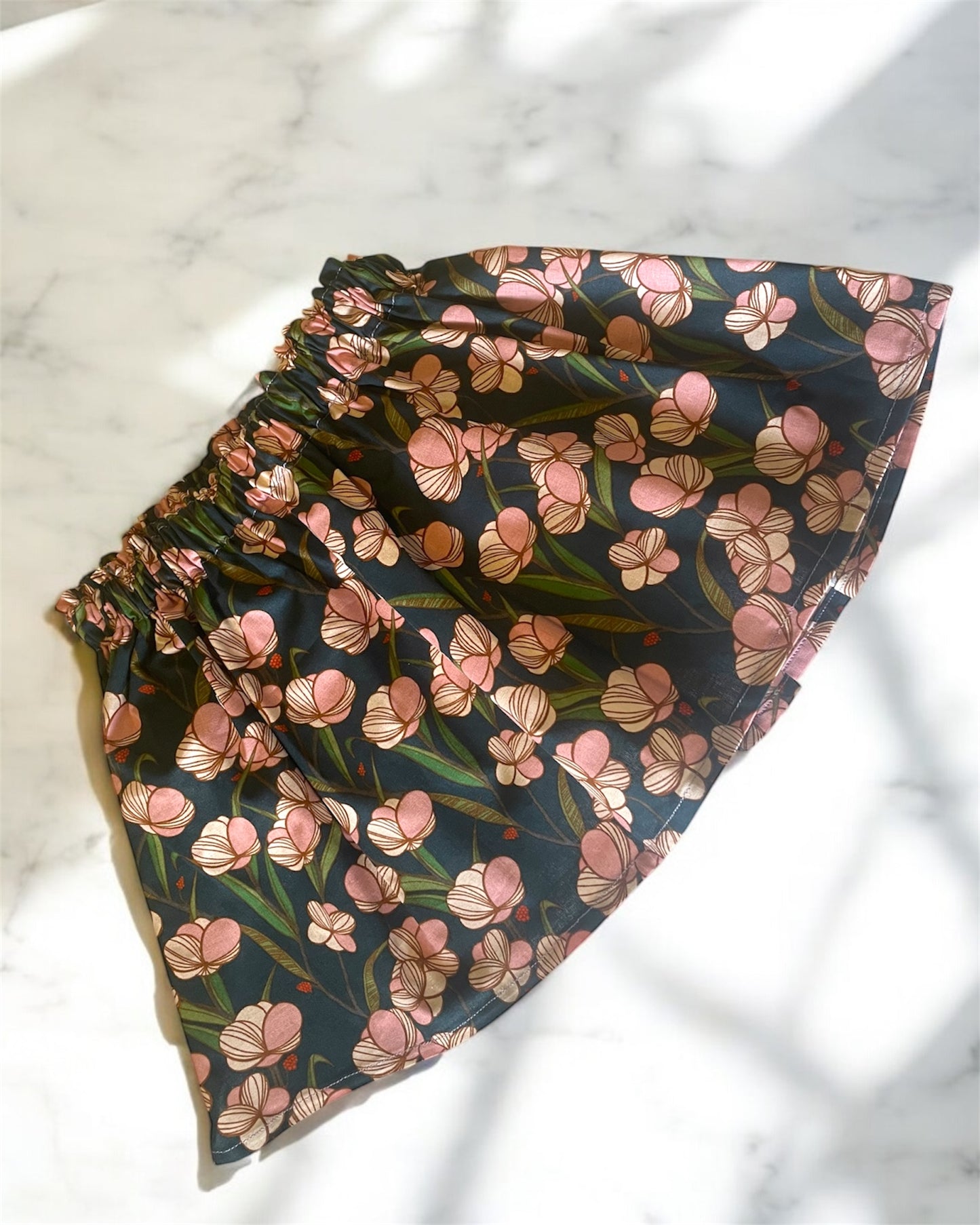 Gonna Fiori Rosa Art Nouveau