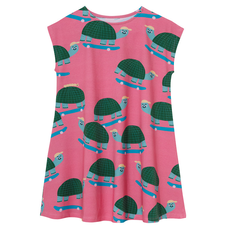 CASUAL DRESS  PINK TURTLES